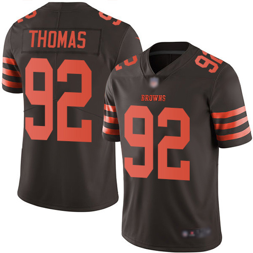 Cleveland Browns Chad Thomas Men Brown Limited Jersey 92 NFL Football Rush Vapor Untouchable